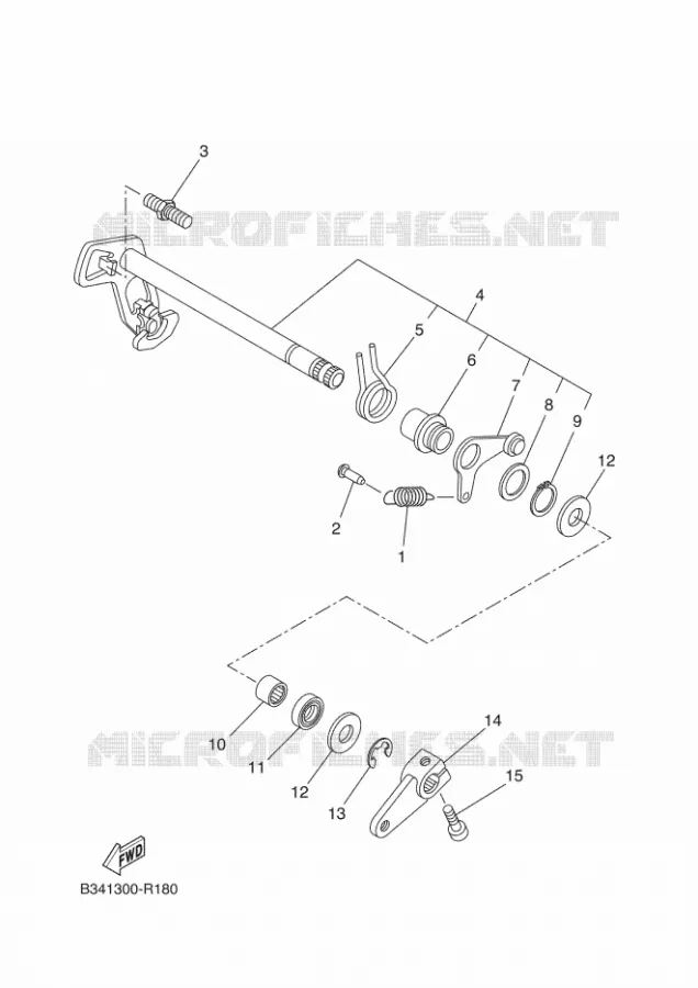 AXE DE SELECTEUR / PEDALE Yamaha MOTO 700 2022 TENERE  XTZ690D-B