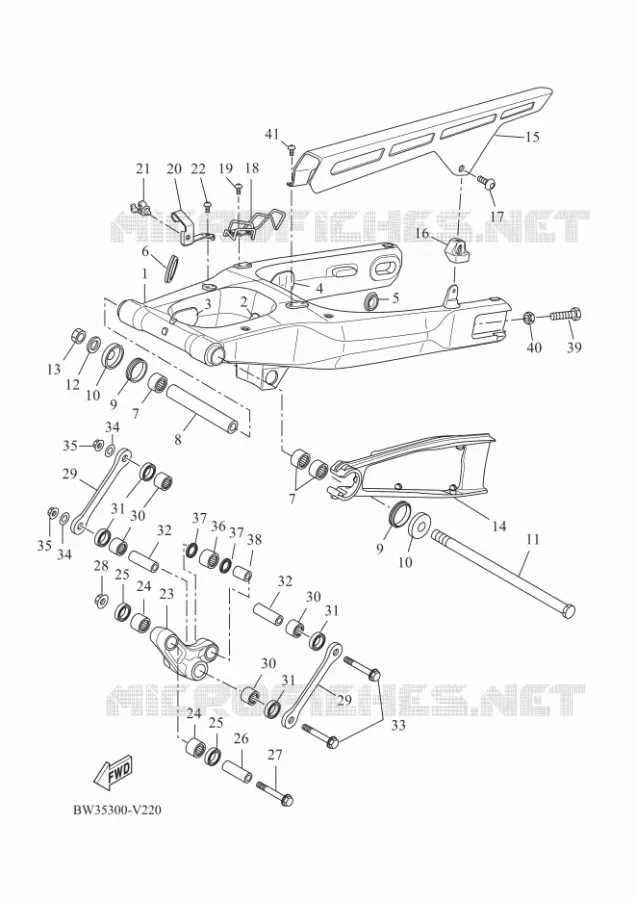 BRAS ARRIERE Yamaha MOTO 700 2022 TENERE  XTZ690D-B