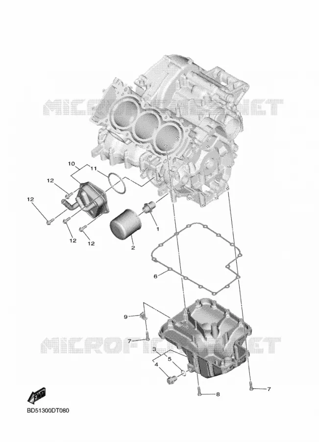 FILTRE A HUILE Yamaha MOTO 900 2018 NIKEN  MXT850