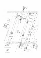 FOURCHE pour Yamaha XSR 700 A2 35KW de 2022