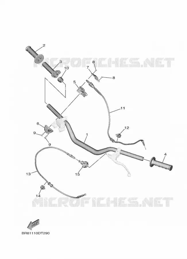 GUIDON ET CABLES Yamaha MOTO 65 2022 YZ  YZ65