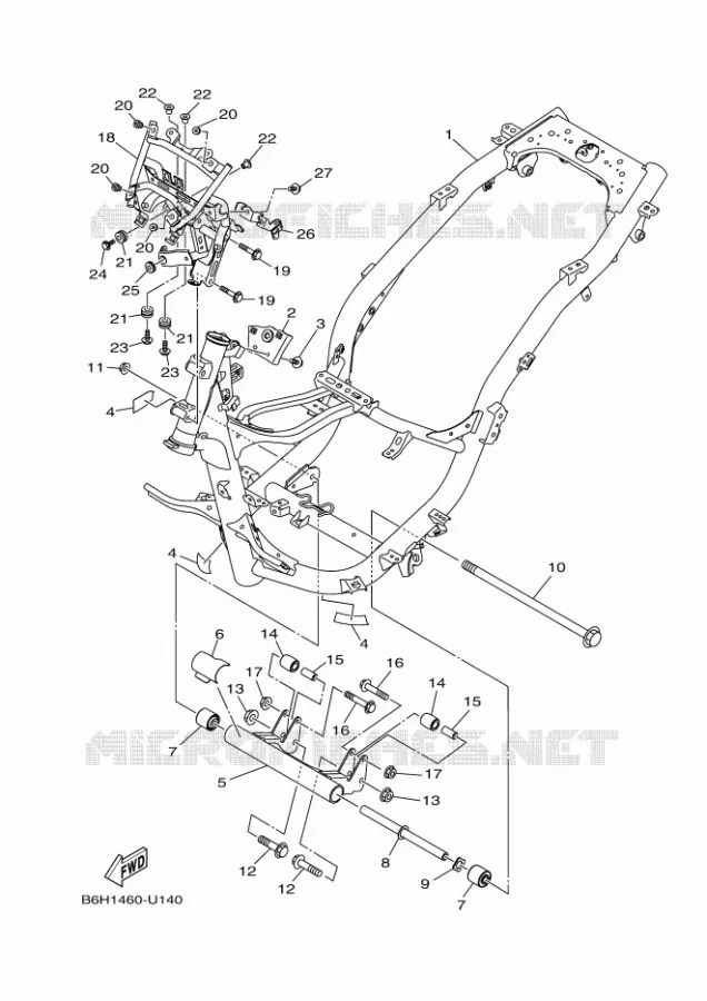 CADRE Yamaha SCOOTER 155 2022 NMAX  GPD155-A