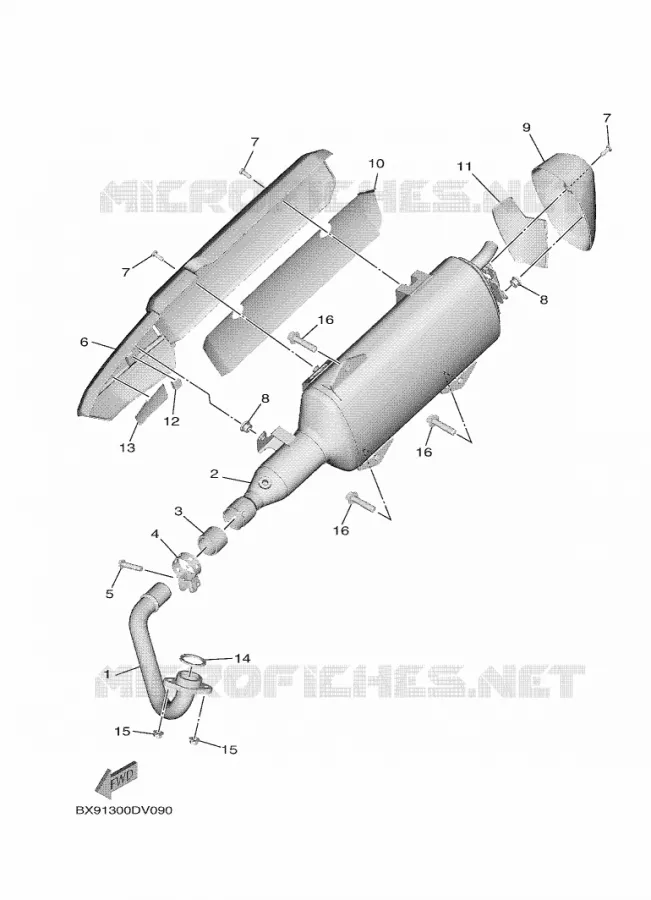 ECHAPPEMENT Yamaha SCOOTER 300 2022 TRICITY  MWD300