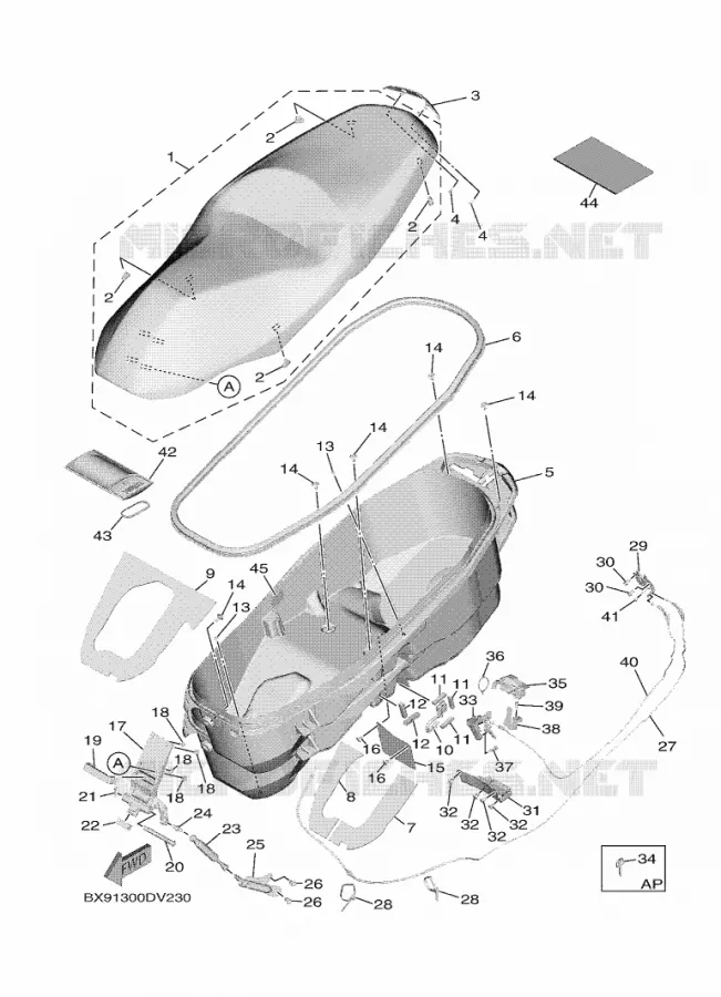 SELLE Yamaha SCOOTER 300 2022 TRICITY  MWD300