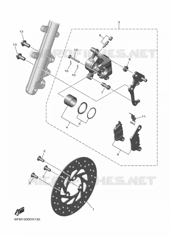 ETRIER DE FREIN AVANT Yamaha SCOOTER ELECTRIC 2022 NEO'S  ESS025