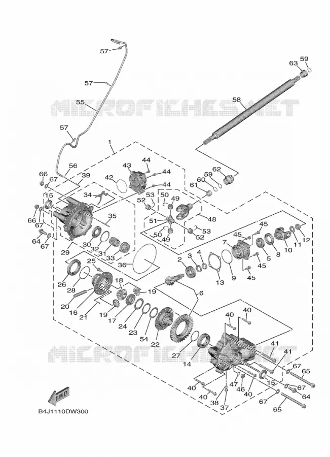 DIFFERENTIEL AVANT Yamaha SIDE BY SIDE 1000 2022 WOLVERINE  YXF1000EWS/YX10FRPSN/YXF1000EW