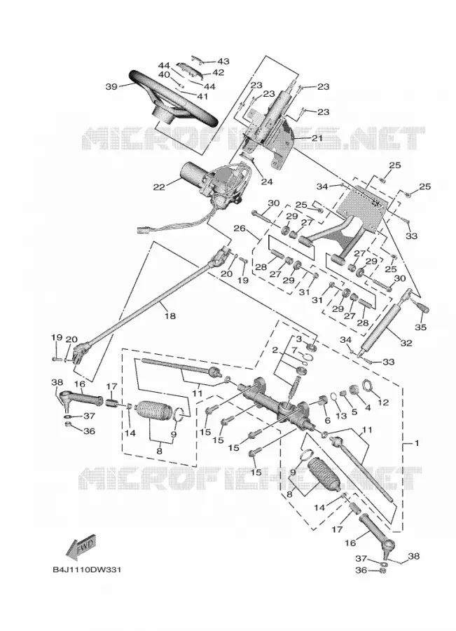 DIRECTION Yamaha SIDE BY SIDE 1000 2022 WOLVERINE  YXE1000EW/YX10ERPAN