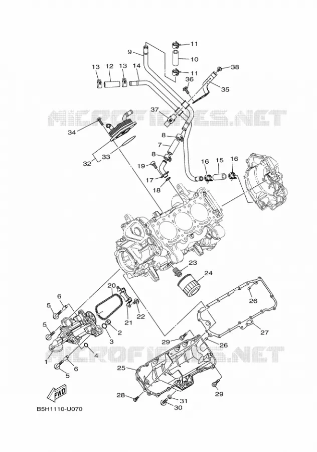 POMPE A HUILE Yamaha SIDE BY SIDE 1000 2022 YXZ  YXZ1000ET