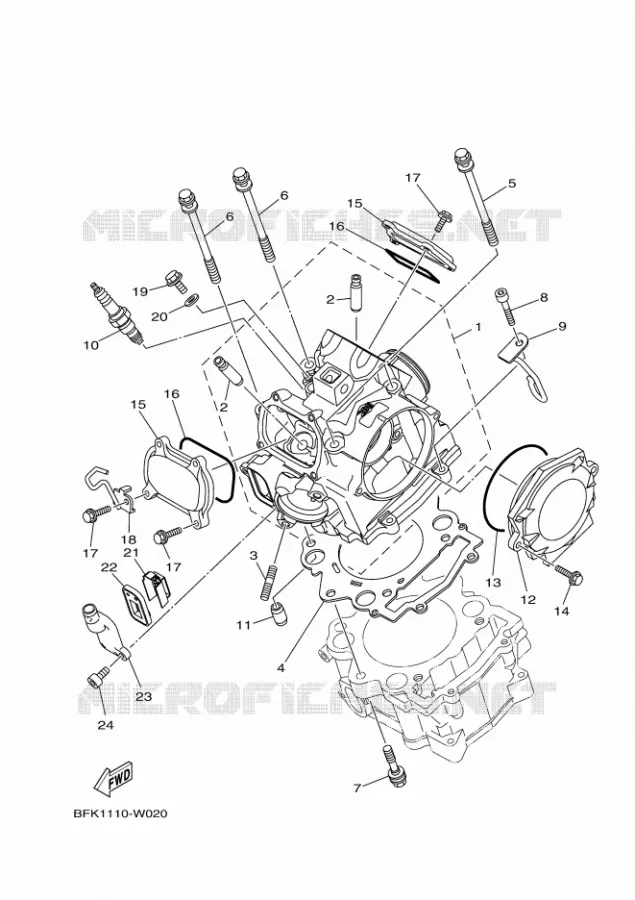 CULASSE Yamaha QUAD 700 2022 RAPTOR  YFM700R