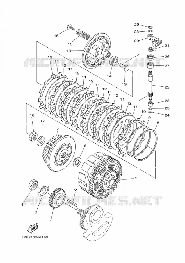 EMBRAYAGE Yamaha QUAD 700 2022 RAPTOR  YFM700R