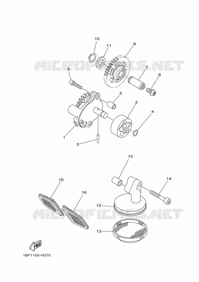POMPE A HUILE Yamaha QUAD 450 2022 YFZ  YFZ450R