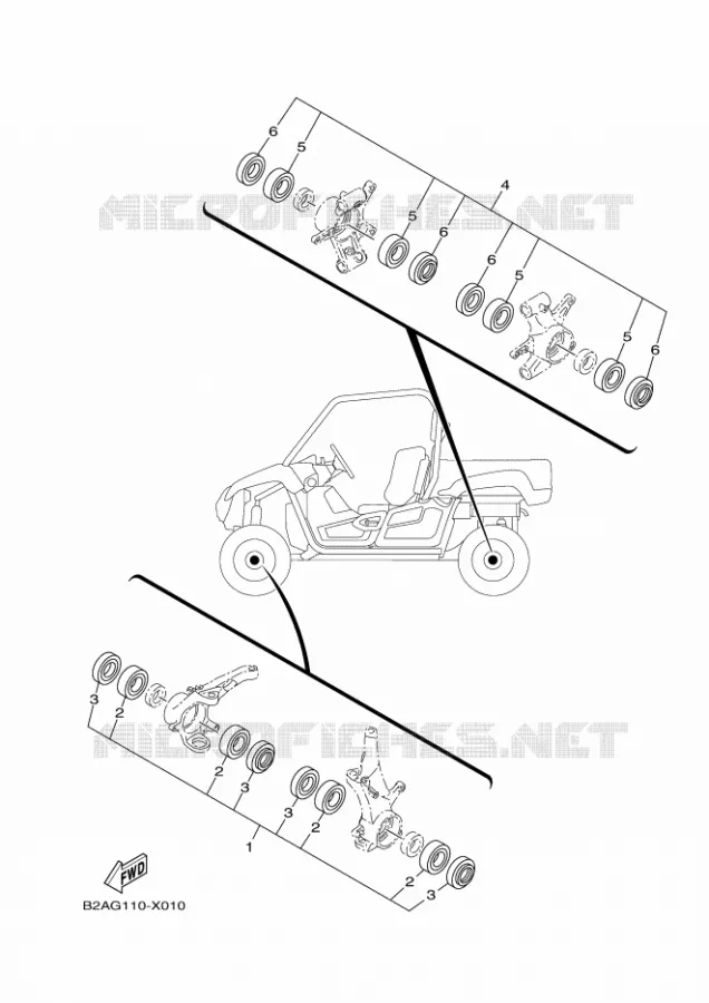 KIT PIECES D'ENTRETIEN Yamaha SIDE BY SIDE 700 2022 VIKING  YXM700E/YX70MPN