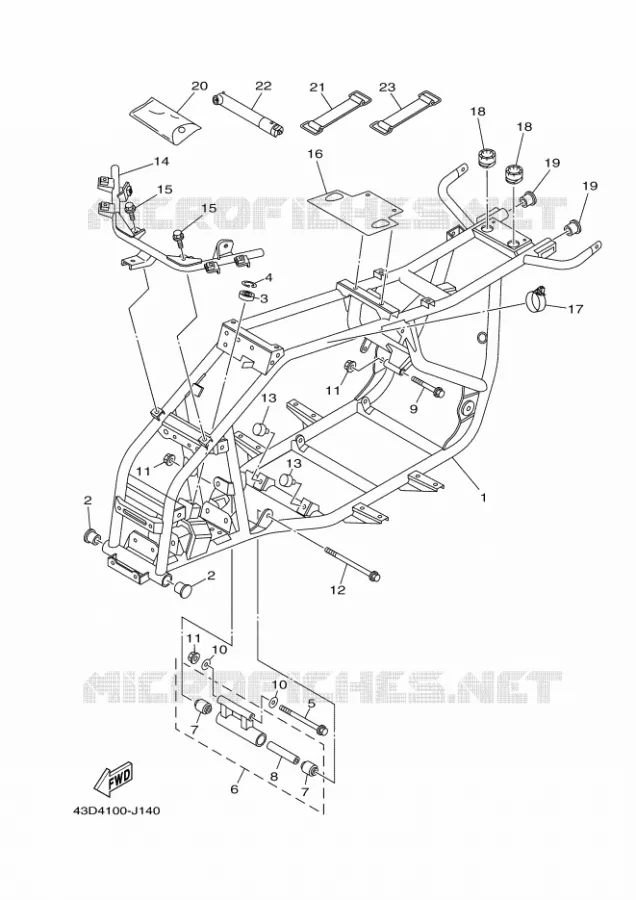 CADRE Yamaha QUAD 90 2013 RAPTOR  YFM90R