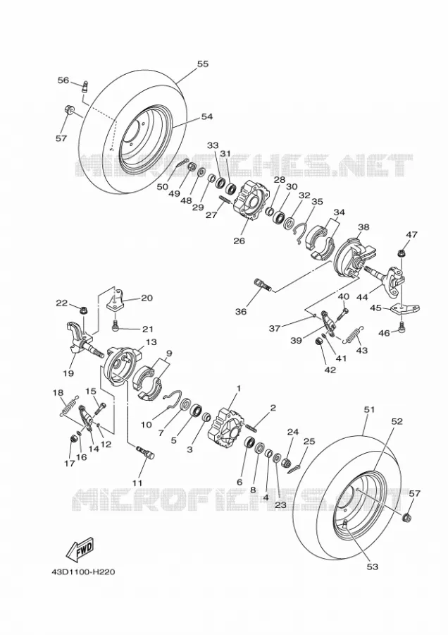 ROUE AVANT Yamaha QUAD 90 2013 RAPTOR  YFM90R