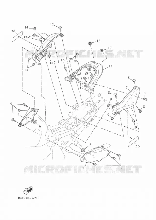 COUVERCLE LATERAL Yamaha MOTO 700 2023 TRACER  MTT690