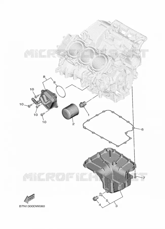 FILTRE A HUILE Yamaha MOTO 900 2023 MT  MTN890