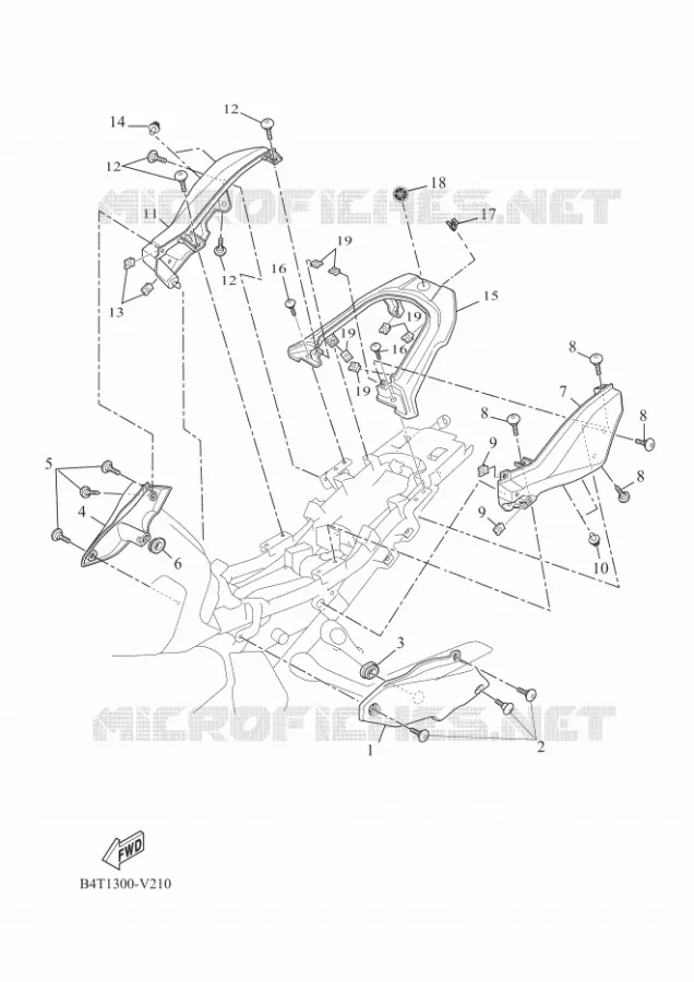 COUVERCLE LATERAL Yamaha MOTO 700 2023 TRACER  MTT690