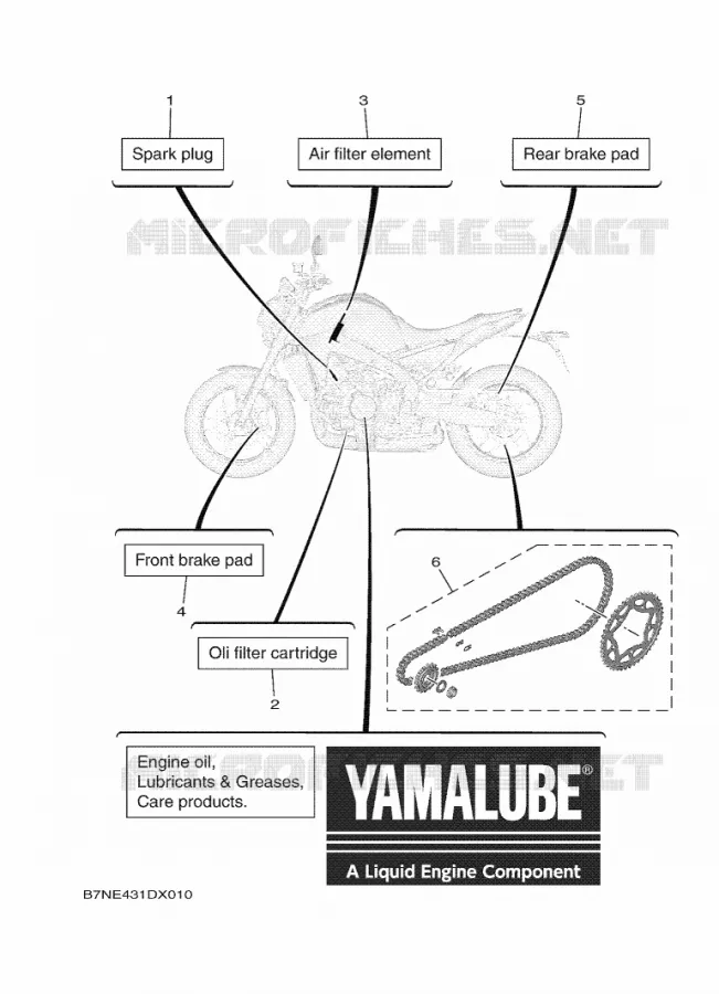 PIECES D'ENTRETIEN Yamaha MOTO 900 2023 MT  MTN890D