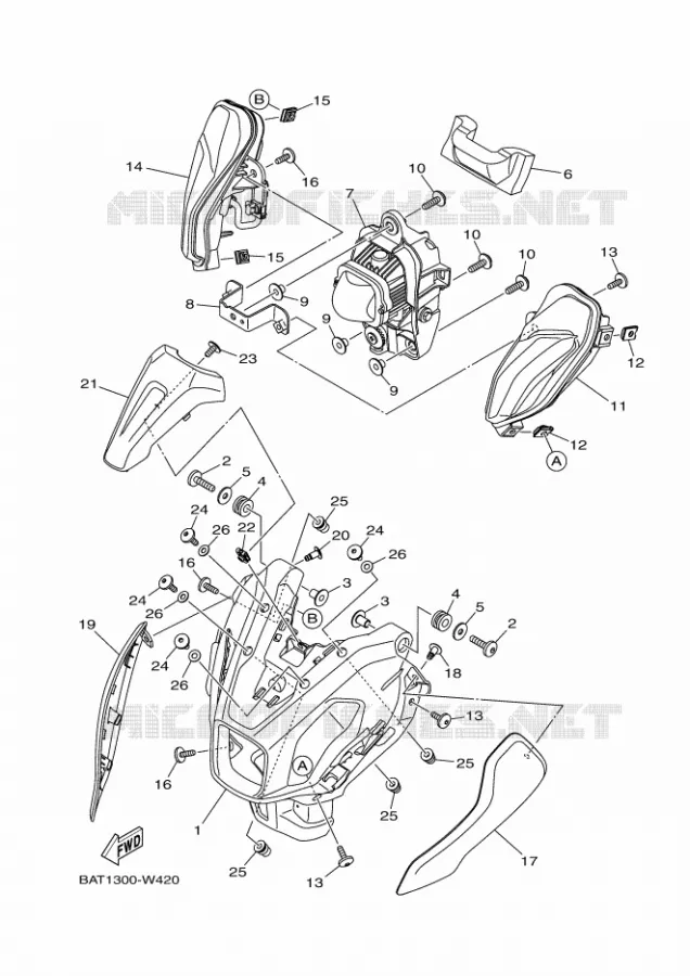 PHARE  Yamaha MOTO 700 2023 MT  MTN690