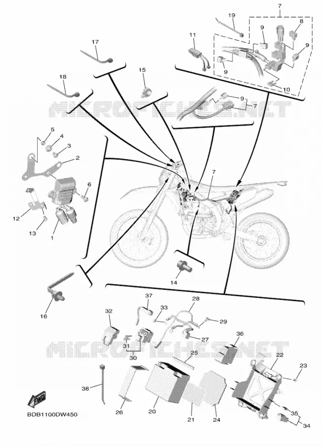 PARTIE ELECTRIQUE 2 Yamaha MOTO 450 2023 WRF  WR450F