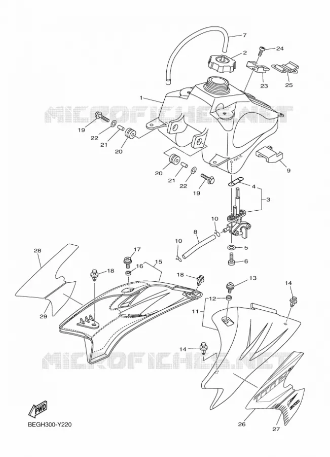 RESERVOIR A ESSENCE Yamaha MOTO 50 2023 TTR  TT-R50E