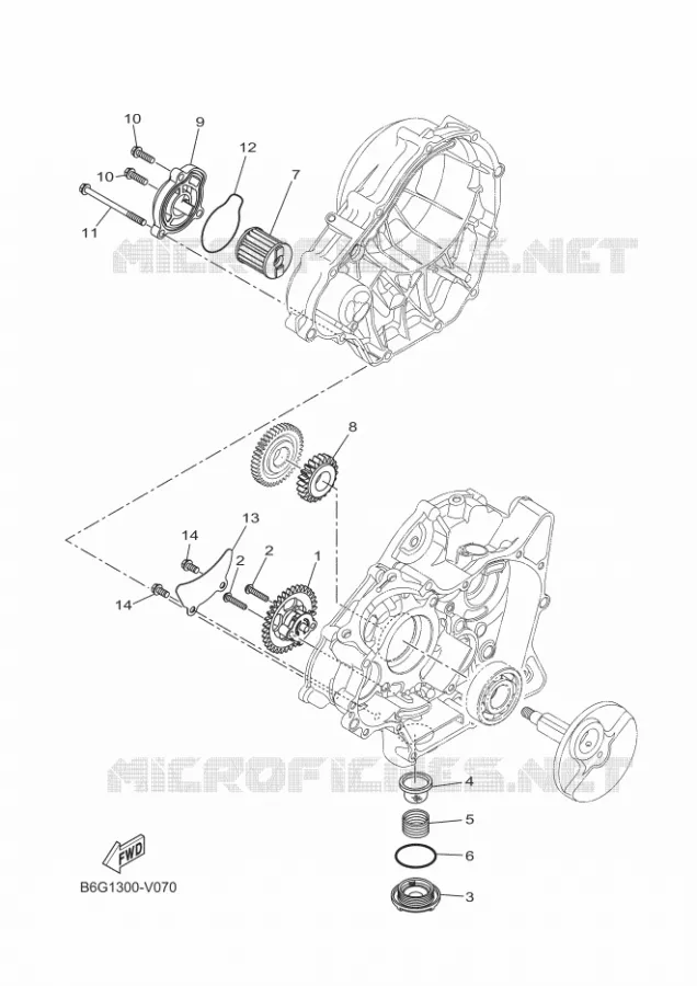 POMPE A HUILE Yamaha MOTO 125 2023 XSR  MTM125