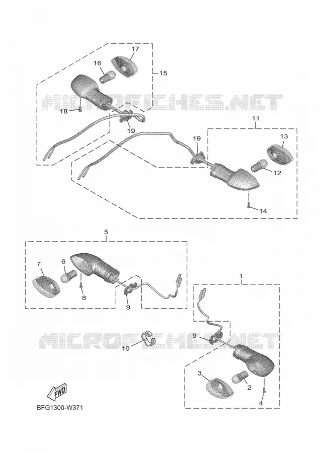 CLIGNOTANT Yamaha MOTO 125 2023 XSR  MTM125
