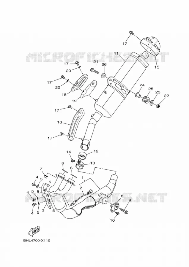 ECHAPPEMENT Yamaha MOTO 700 2023 XTZ  XTZ690