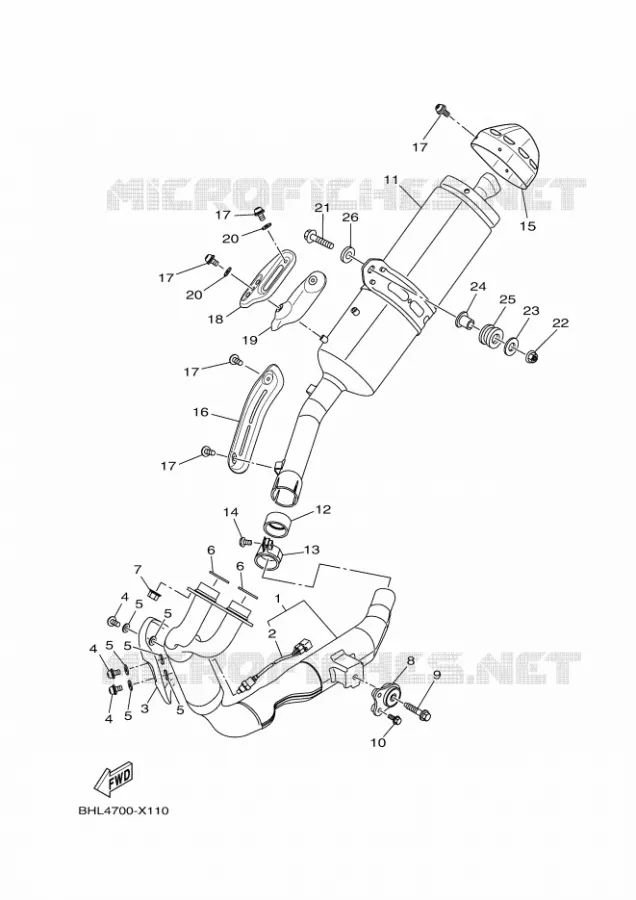ECHAPPEMENT Yamaha MOTO 700 2023 XTZ  XTZ690