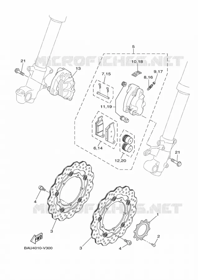 ETRIER DE FREIN AVANT Yamaha MOTO 700 2023 XTZ  XTZ690