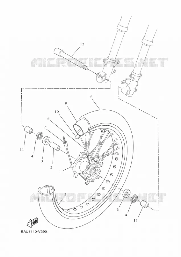 ROUE AVANT Yamaha MOTO 700 2023 XTZ  XTZ690