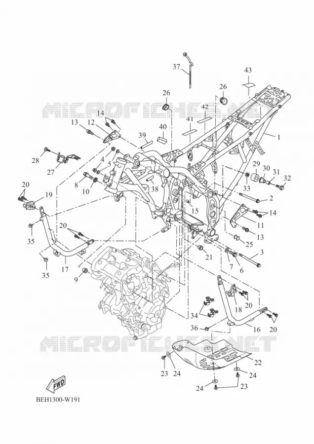 CADRE Yamaha MOTO 700 2023 TENERE  XTZ690