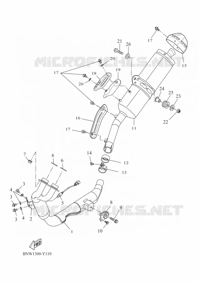 ECHAPPEMENT Yamaha MOTO 700 2023 TENERE  XTZ690