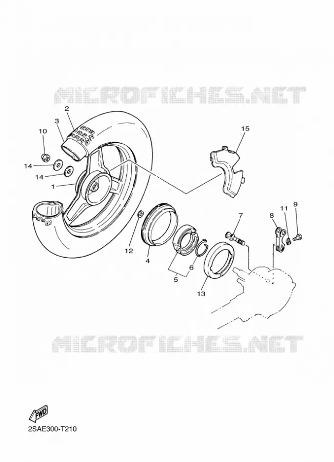 ROUE ARRIERE Yamaha MOTO 50 2023 PW  PW50