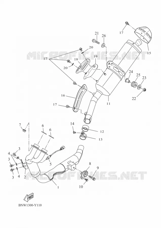 ECHAPPEMENT Yamaha MOTO 700 2023 TENERE  XTZ690-U