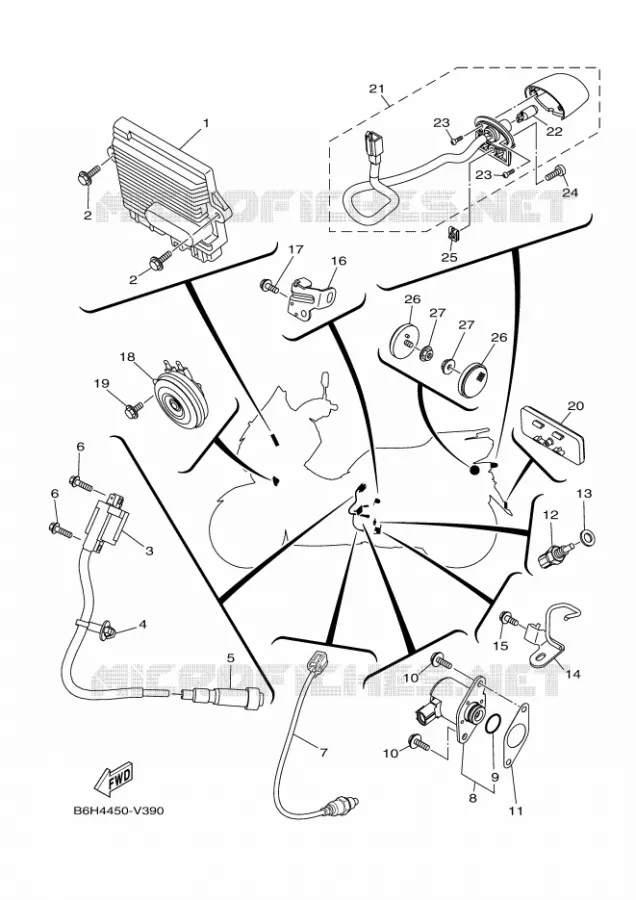 PARTIE ELECTRIQUE 2 Yamaha SCOOTER 150 2023 NMAX  GPD155-A
