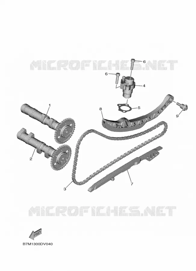 ARBRE A CAMES / CHAINE DE DISTRIBUTION Yamaha SCOOTER 560 2023 TMAX  XP560D