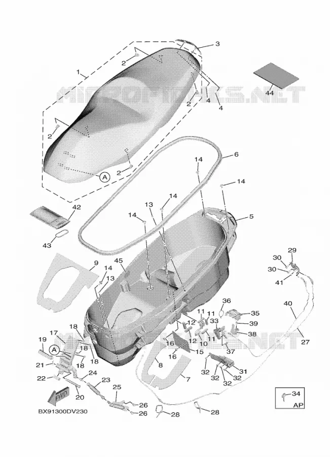 SELLE Yamaha SCOOTER 300 2023 TRICITY  MWD300