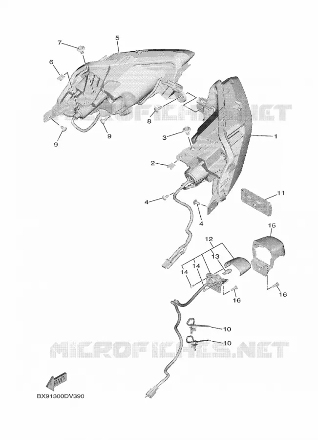 FEU ARRIERE Yamaha SCOOTER 300 2023 TRICITY  MWD300