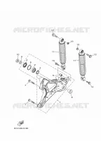 BRAS OSCILLANT / AMORTISSEUR pour Yamaha XMAX 300 TECH MAX de 2023
