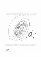 ROUE ARRIERE / SYSTÈME DE FREIN pour Yamaha XMAX 300 TECH MAX de 2023