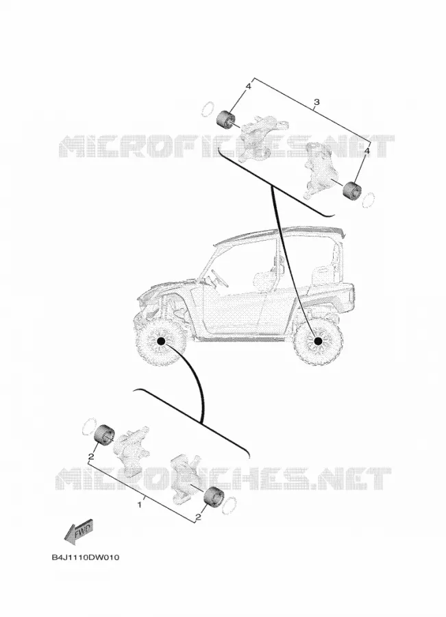 KIT PIECES D'ENTRETIEN Yamaha SIDE BY SIDE 1000 2023 WOLVERINE  YXF1000EW / YX10FRPAP