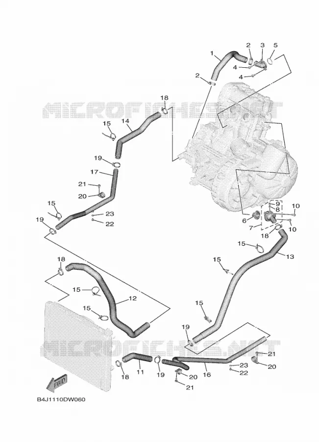POMPE A EAU Yamaha SIDE BY SIDE 1000 2023 WOLVERINE  YXF1000EW / YX10FRPAP