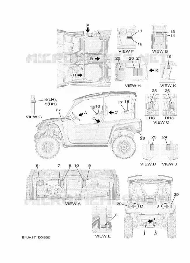 EMBLEME / ETIQUETTE 1 Yamaha SIDE BY SIDE 1000 2023 WOLVERINE  YXF1000EW / YX10FRPAP