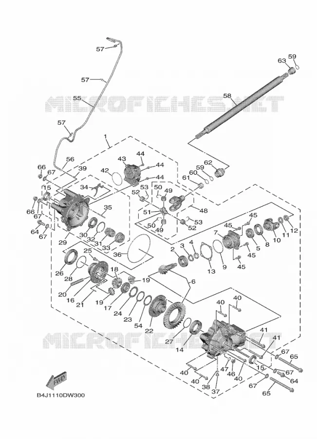 DIFFERENTIEL AVANT Yamaha SIDE BY SIDE 1000 2023 WOLVERINE  YXE1000EWS / YX10ERPSP / YXE1000EW