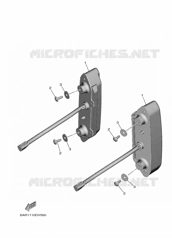 FEU ARRIERE Yamaha SIDE BY SIDE 850 2023 WOLVERINE  YXF850E / YX85FPAP