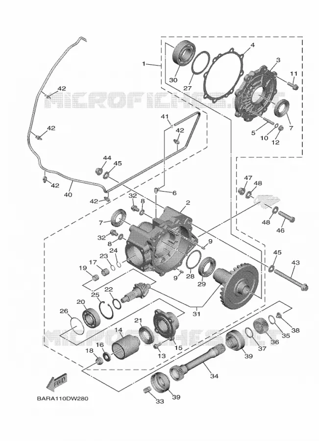 CARDAN Yamaha SIDE BY SIDE 850 2023 WOLVERINE  YXF850E / YX85FPAP