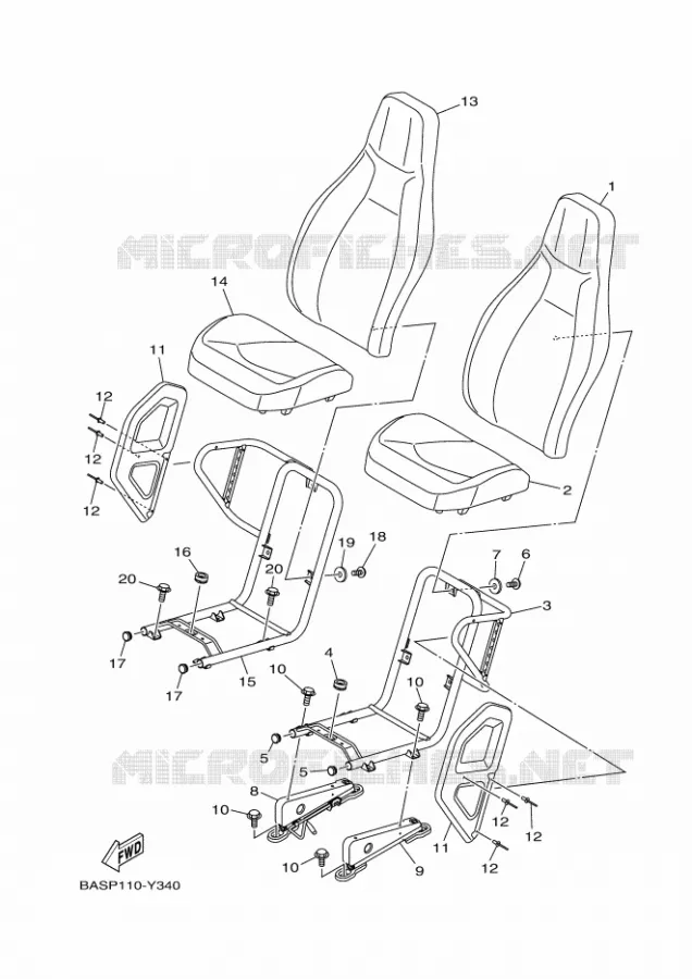 SELLE Yamaha SIDE BY SIDE 1000 2023 YXZ  YXZ1000ET