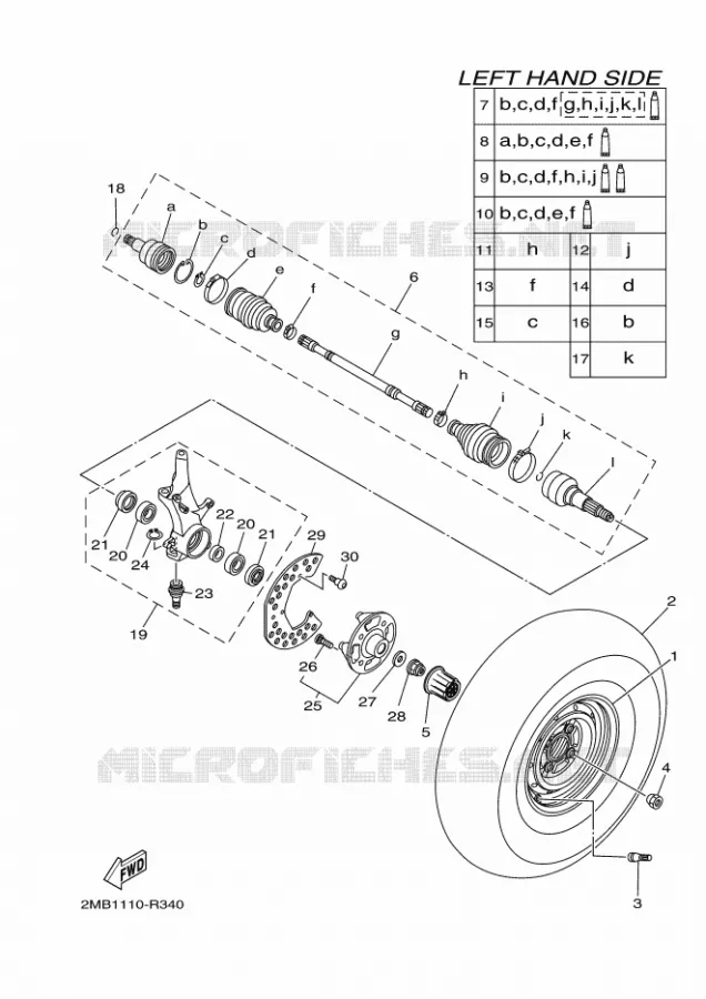 ROUE AVANT Yamaha SIDE BY SIDE 700 2023 VIKING  YXM700E / YX70MPP