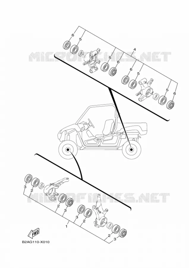 KIT PIECES D'ENTRETIEN Yamaha SIDE BY SIDE 700 2023 VIKING  YXM700E / YX70MPP